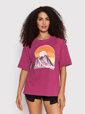 Roxy Roxy T-Shirt Start Adventures ERJZT05390 Fioletowy Relaxed Fit