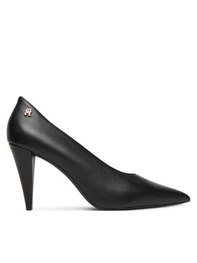 Tommy Hilfiger Tommy Hilfiger Pantofi pumps Th Smooth Leather Pump FW0FW08960 Negru