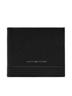 Tommy Hilfiger Tommy Hilfiger Liels vīriešu maks Th Business Cc And Coin AM0AM13259 Melns