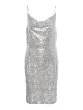 Vero Moda Vero Moda Kokteilinė suknelė 10295675 Sidabrinė Regular Fit