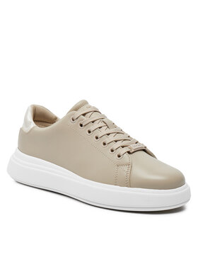 Calvin Klein Calvin Klein Sneakers Cupsole Lace Up Leather HW0HW01987 Beige