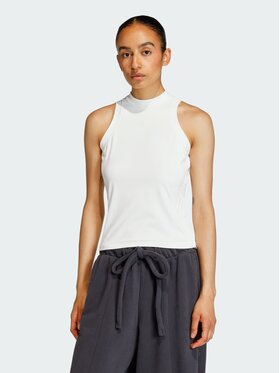 adidas adidas Top tank Biały Slim Fit