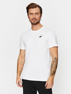 4F 4F Тишърт 4FAW23TTSHM0876 Бял Regular Fit