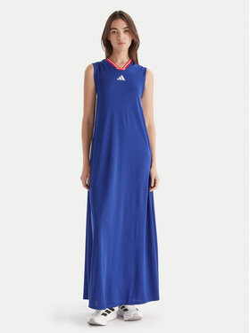 adidas adidas Kasdieninė suknelė Tiro Cut 3-Stripes Soft Mesh JW6819 Mėlyna Regular Fit