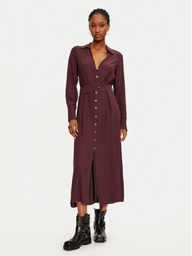 TWINSET TWINSET Рокля тип риза 242TT2320 Бордо Loose Fit