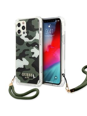 Guess Guess Etui na telefon iPhone 12 Pro Max Zielony