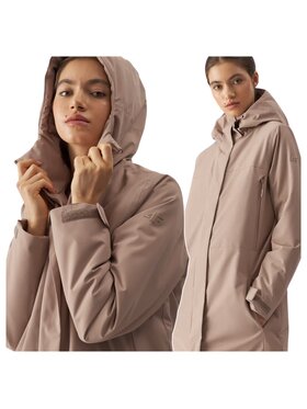 4F 4F Parka 4FWAW24TTJAF560-82S Czarny Regular Fit