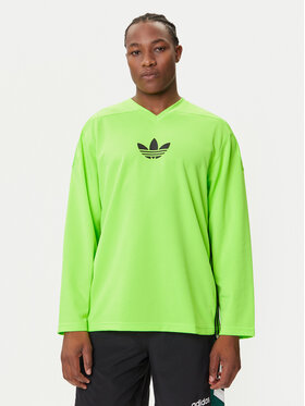 adidas adidas Marškinėliai ilgomis rankovėmis adicolor Mesh JW8379 Žalia Regular Fit