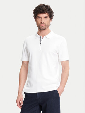 Pierre Cardin Pierre Cardin Тениска с яка и копчета C5 21455.2119 Бял Regular Fit