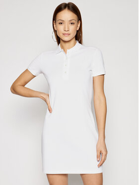 Lacoste Lacoste Vsakodnevna obleka EF5473 Bela Slim Fit