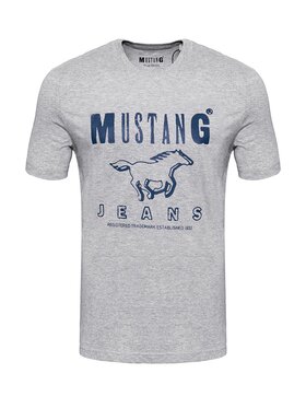 Mustang Mustang T-shirt BASIC PRINT TEE Grigio Regular Fit