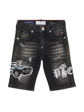 PHILIPP PLEIN PHILIPP PLEIN Pantaloncini di jeans 28125 Grigio Basic Fit