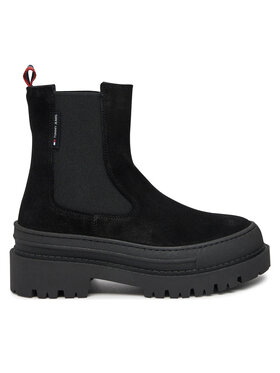 Tommy Jeans Tommy Jeans Sztyblety Tjw Foxing Chelsea Suede EN0EN02631 Czarny