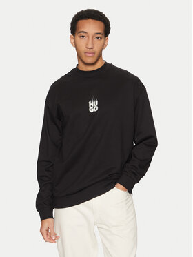 HUGO HUGO Pulóver Durungu 50530427 Fekete Relaxed Fit