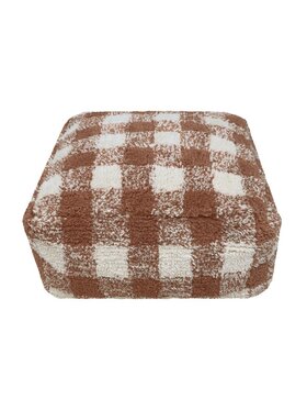 Lorena Canals Lorena Canals Poduszka dekoracyjna Pufa Vichy Toffee Brązowy