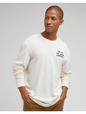 Lee Lee Longsleeve RELAXED TEE Bianco Regular Fit