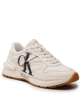 Calvin Klein Jeans Calvin Klein Jeans Sneakers Chunky Runner Oversized Brand YM0YM00634 Bianco