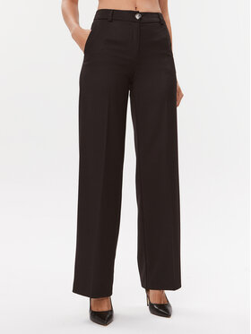 Silvian Heach Silvian Heach Kalhoty z materiálu CVA23092PA Černá Straight Fit