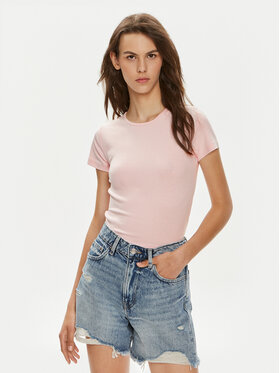 Gina Tricot Gina Tricot T-särk Basic 17957 Roosa Slim Fit