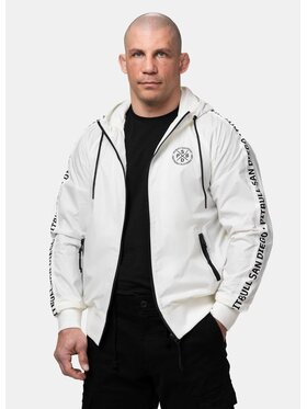 PITBULL PITBULL Kurtka przejściowa ATHLETIC TAPE Biały Regular Fit