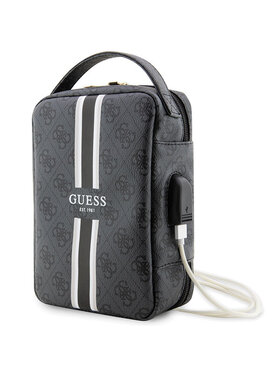 Guess Guess Etui na ładowarki 4G Printed Stripes Czarny
