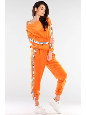Awama Awama Bluza A408 Pomarańczowy Basic Fit