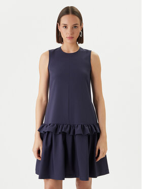 Victoria Victoria Beckham Victoria Victoria Beckham Rochie de zi Stretch Faille 2221WDR002556C Bleumarin Relaxed Fit
