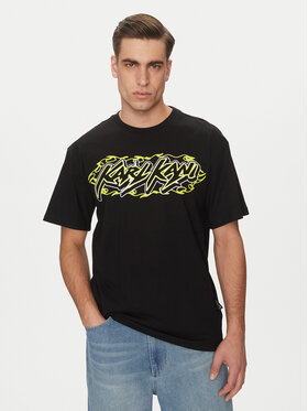 Karl Kani Karl Kani T-shirt Woven Signature Heat 60300355 Crna Regular Fit