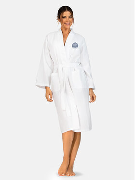 Feba Feba Accappatoio SZL03 Bianco Relaxed Fit