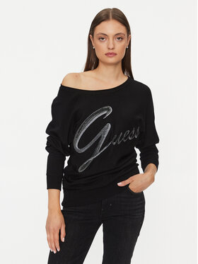 Guess Guess Pulover W3BR25 Z2NQ2 Črna Regular Fit