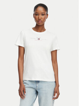 Tommy Jeans Tommy Jeans Тишърт Linear Ss Tee DW0DW22789 Кремав Regular Fit