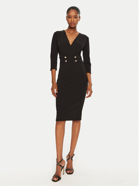 Rinascimento Rinascimento Kokteiļkleita CFC0119920003 Melns Regular Fit