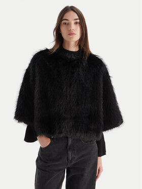 KAOS KAOS Futro RI1NT073 Czarny Regular Fit