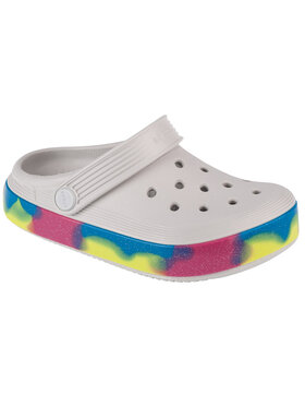 Crocs Crocs Ciabatte Off Court Glitter Band Kids Clog Bianco