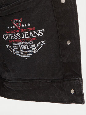 Guess Jeans Jakna W4BN56 D5E83 Črna Relaxed Fit