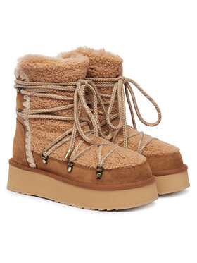 Mou Mou Śniegowce Mini Eskimo FW681014M Brązowy ciemny