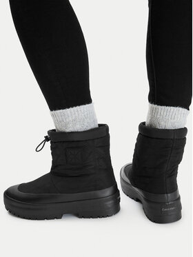 Calvin Klein Calvin Klein Sniega zābaki Vulc Flatform Snowboot Nyl Aop HW0HW03437 Melns