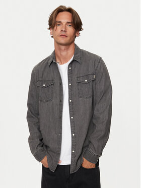 Pepe Jeans Pepe Jeans džínsová košeľa PM308586 Sivá Regular Fit