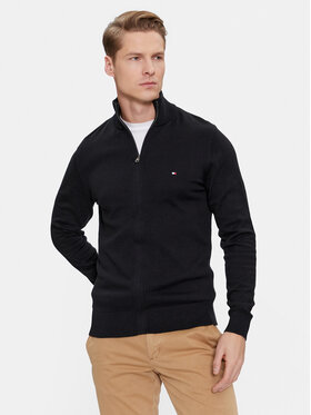 Tommy Hilfiger Tommy Hilfiger Kardigán MW0MW28050 Fekete Regular Fit