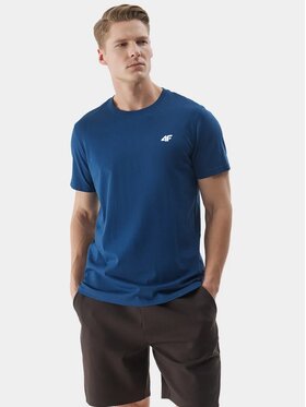 4F 4F Tričko 4FWSS25TTSHM3096-32S Modrá Regular Fit