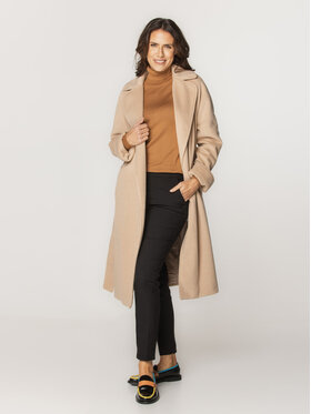 Willsoor Willsoor Płaszcz przejściowy 65375-65376 Beżowy Regular Fit