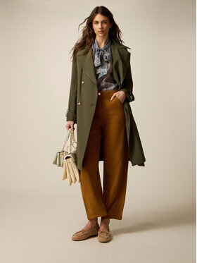 Oltre Oltre Pantaloni di tessuto P701R008947N022 Marrone Boy Fit