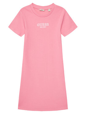Guess Guess Každodenní šaty J5YK11 KBZP4 Růžová Regular Fit