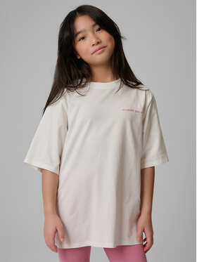4F 4F T-Shirt ESSENTIAL 3 Biały Loose Fit