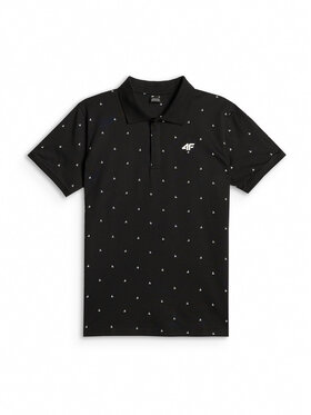 4F 4F Polo COMMERCIAL Czarny Regular Fit
