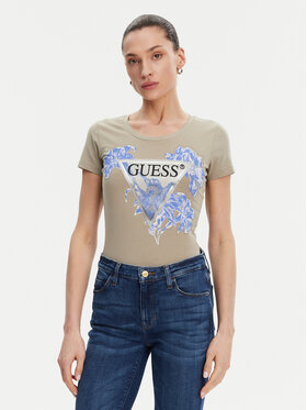 Guess Guess Футболка W5GI08 J1314 Хакі Slim Fit