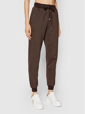 MICHAEL Michael Kors MICHAEL Michael Kors Teplákové nohavice Terry MS1305138G Hnedá Tapered Fit