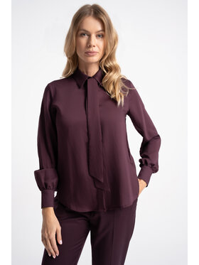 CLICK CLICK Košeľa 10-7010 Bordová Regular Fit