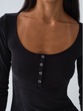 La Mania La Mania Longsleeve ESTHER Czarny Basic Fit