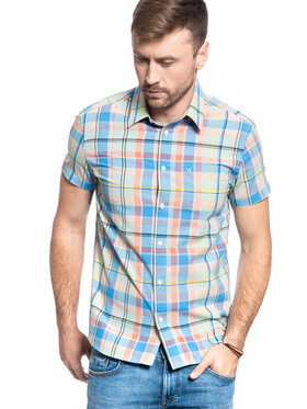 Wrangler Wrangler Camicia SS 1 PKT SHIRT Blu Regular Fit